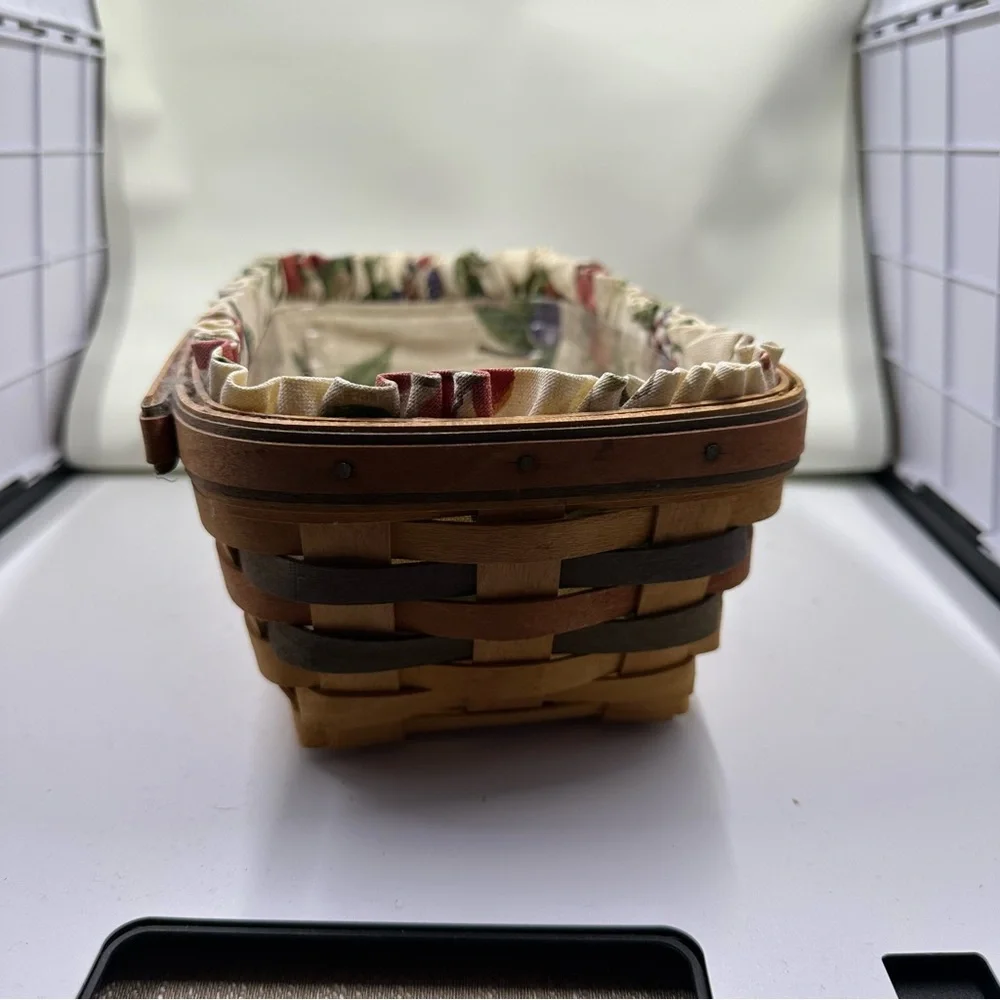 Longaberger Baker's Bounty Basket Liner‎ Protector Tie-On, Handwoven USA